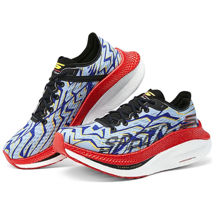 Skechers GO RUN Abrasion Resistant Breathable Low top Casual Running Shoes Men’s Blue Red