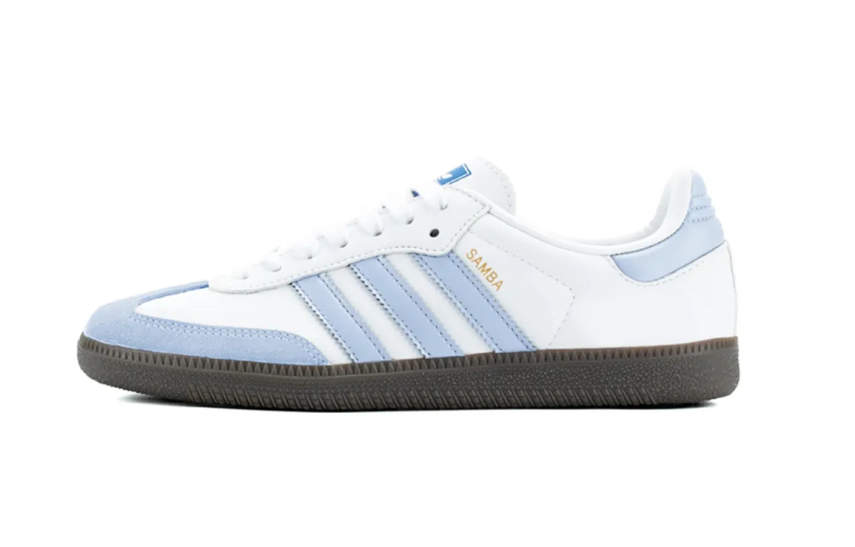 Adidas Originals SAMBA OG Maris Sal Aqua Low top Skateboard Shoes Unisex Light Blue