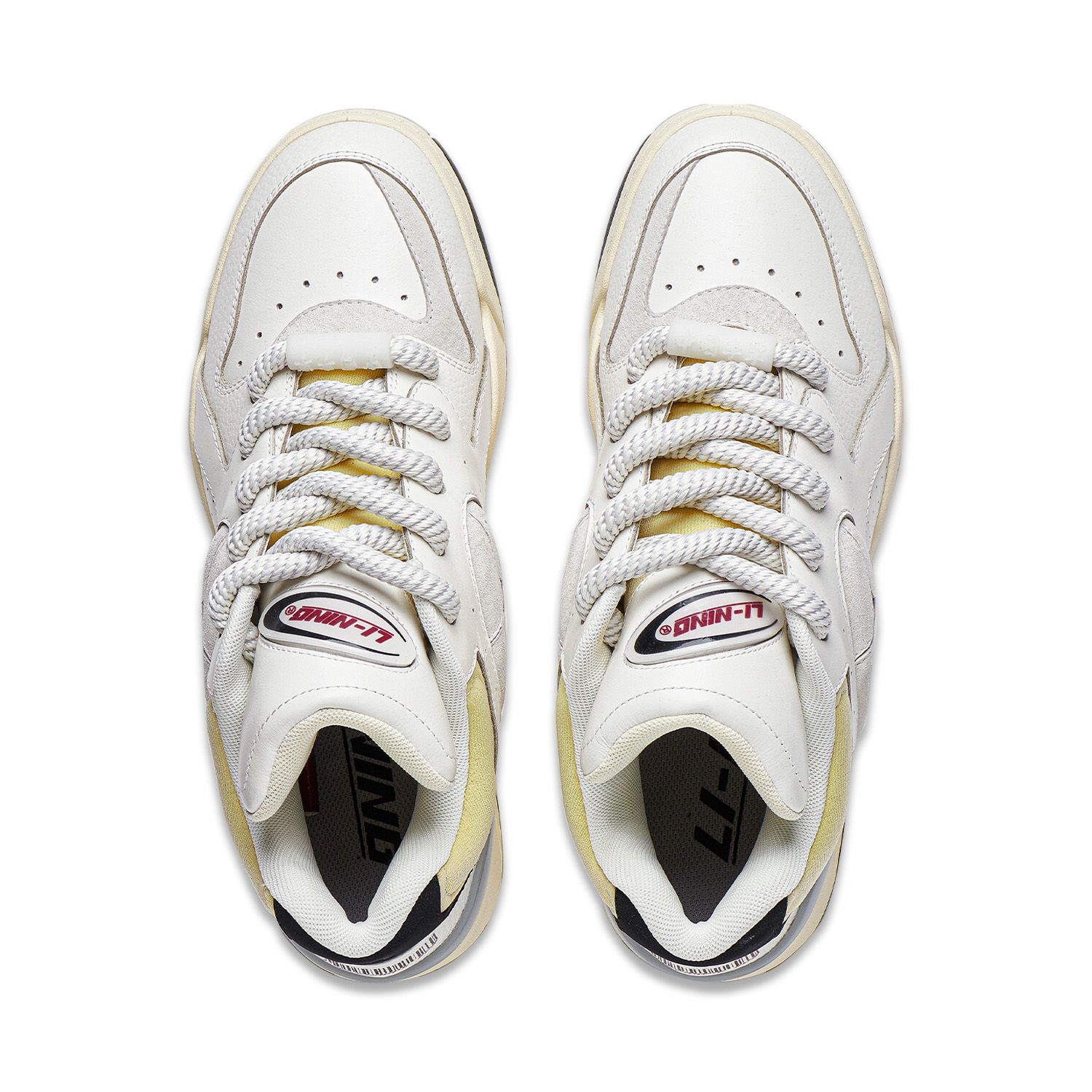 Li Ning Shooting Star Comfortable Low top Running Shoes Unisex Ecru