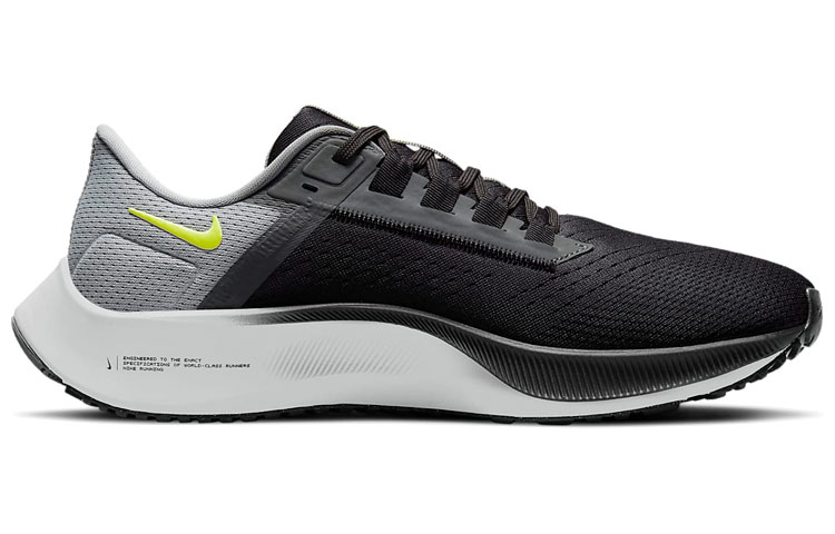 Мужские кроссовки Nike Pegasus 38 (черно-серо-зеленые) — фото 2