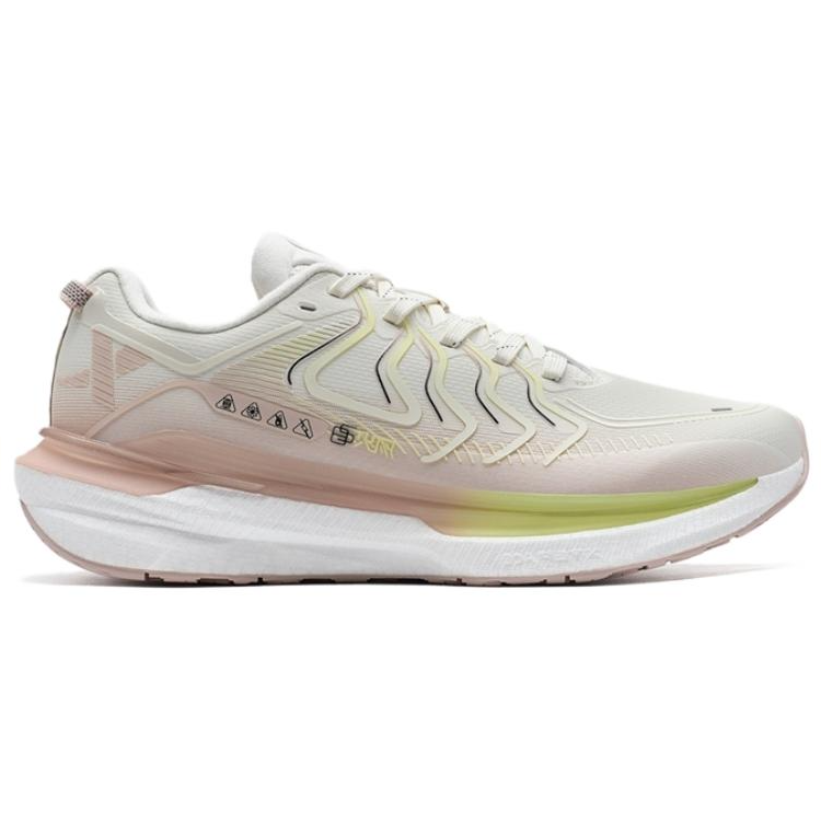 XTEP Fabric Slip Resistant, Breathable, And Resilient Low top Casual Running Shoes Women’s White Pink