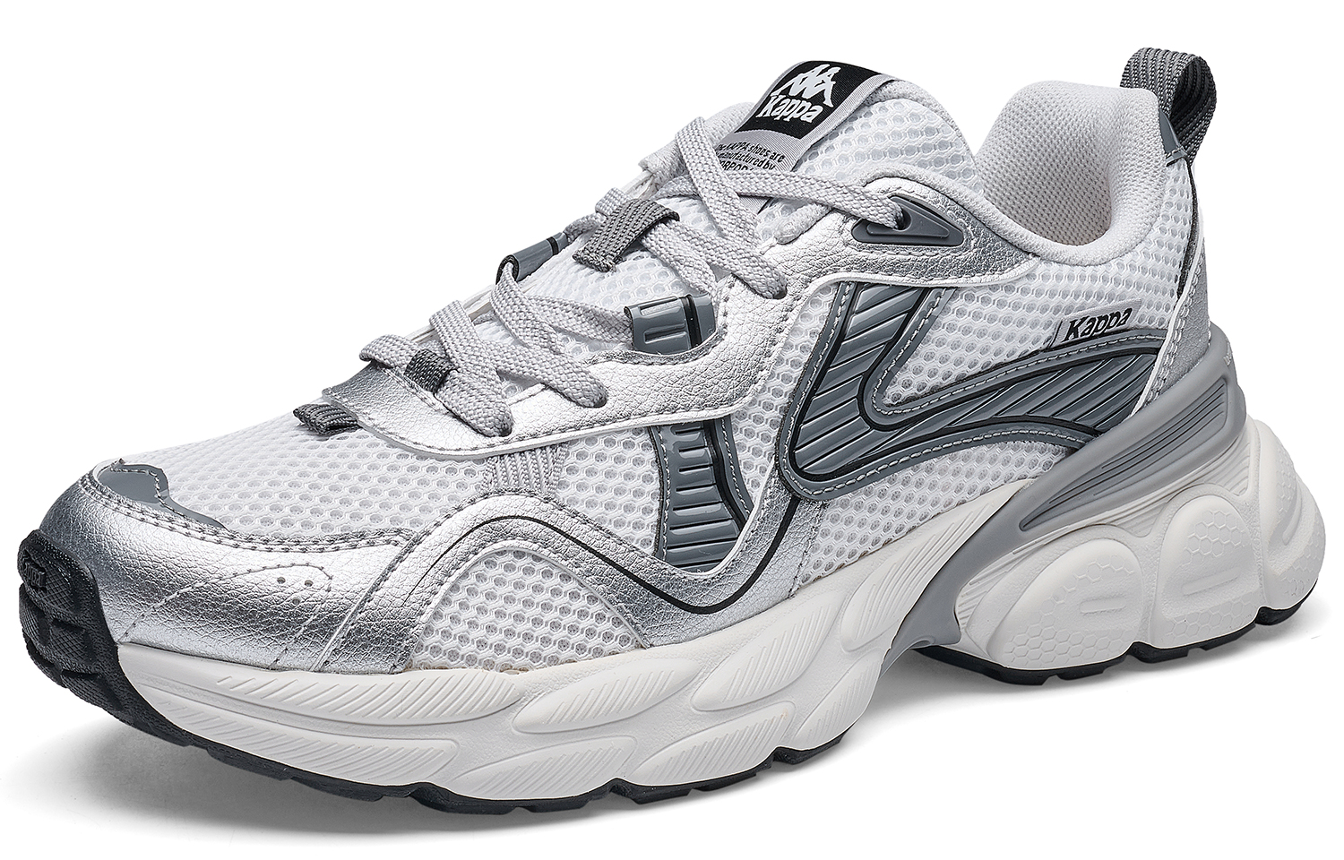 Kappa Cushioning Low top Running Shoes Unisex Silver Gray