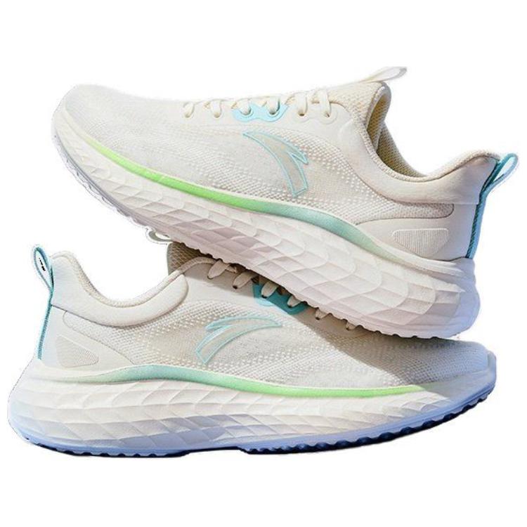 Anta Cushioning Abrasion Resistant Breathable Low top Running Shoes Women’s Ivory White