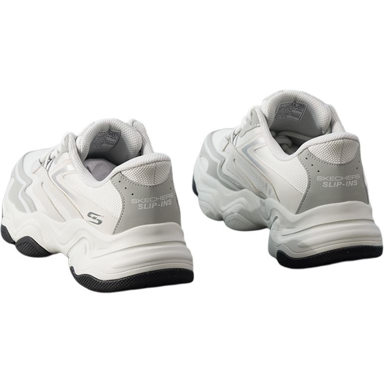 Skechers BOBS Sport Slip Resistant, Abrasion Resistant, Breathable Low top Running Shoes Men’s Gray White