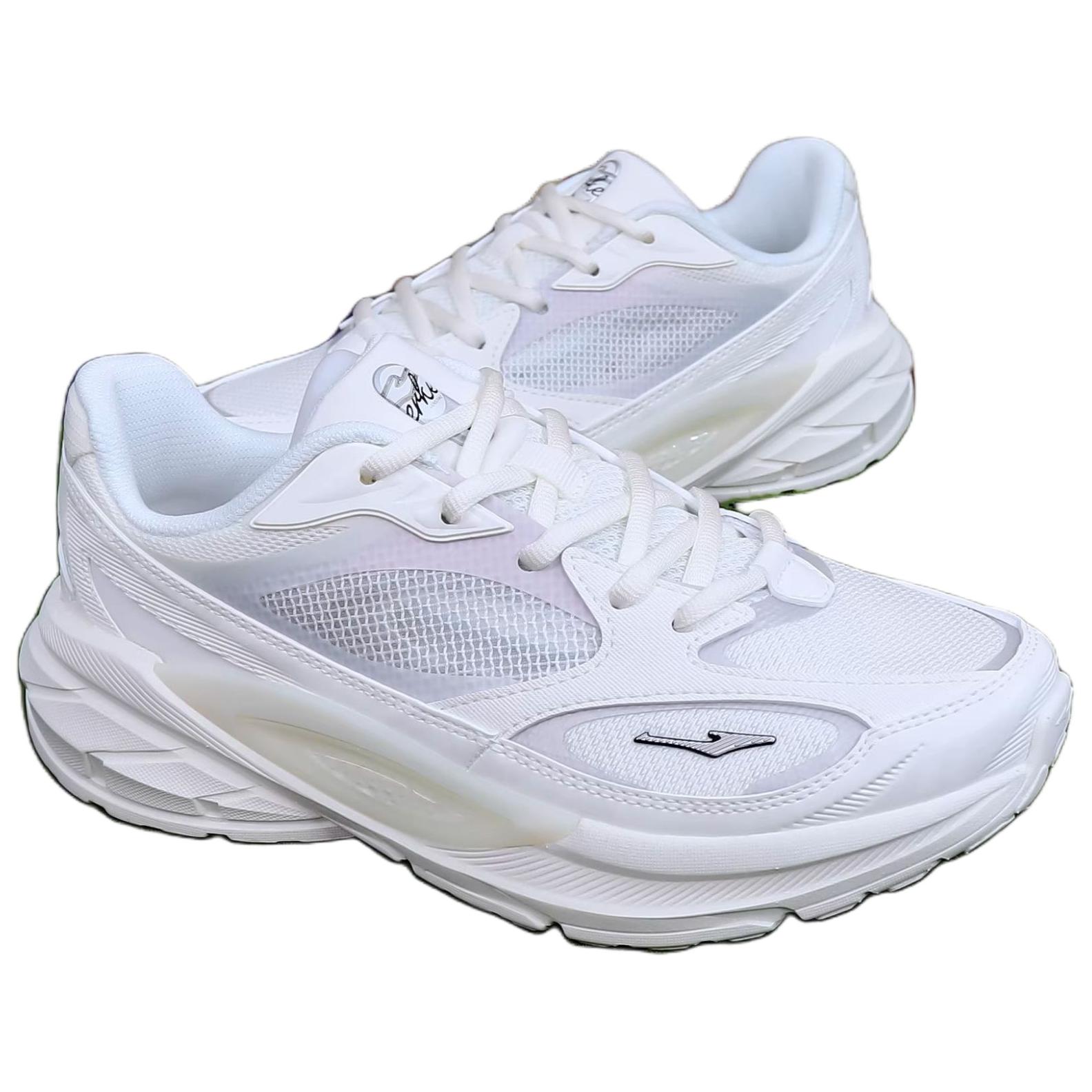 Erke Cushioning, Wear Resistant Low top Running Shoes Women’s White Silver