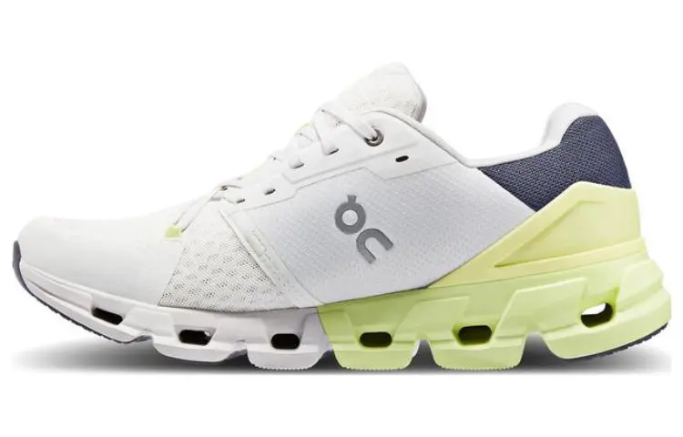 On Cloudflyer Cushioning Abrasion Resistant Lightweight Low top Casual Running Shoes Men's White Yellow