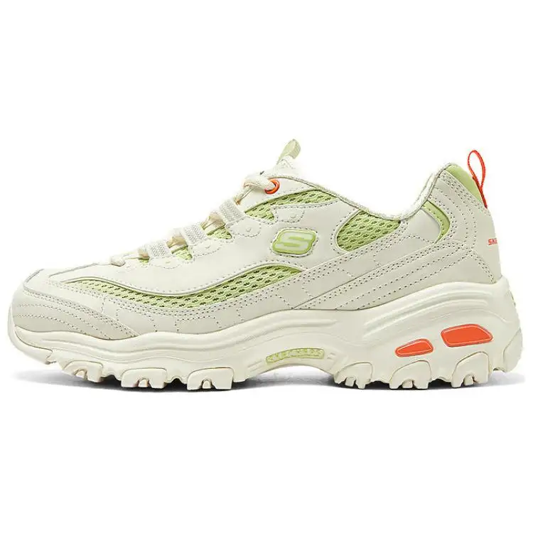 Skechers DLITES Low top Casual Shoes Women's Beige Green Orange
