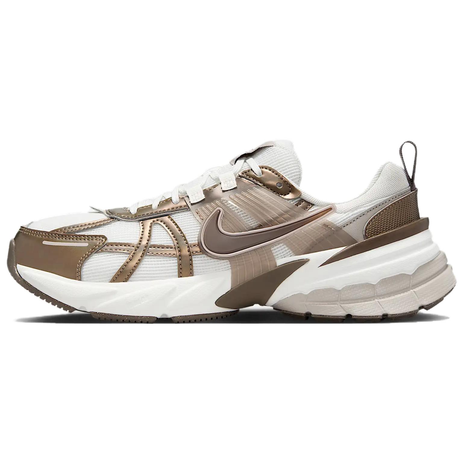 Женские кроссовки Nike V2K Run (серо-коричневые)