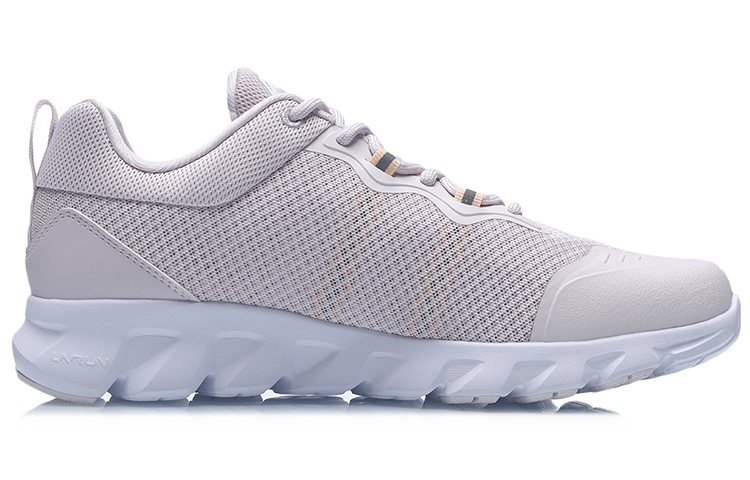 Li Ning Cushioning Breathable Low top Running Shoes Women’s Light Gray Purple
