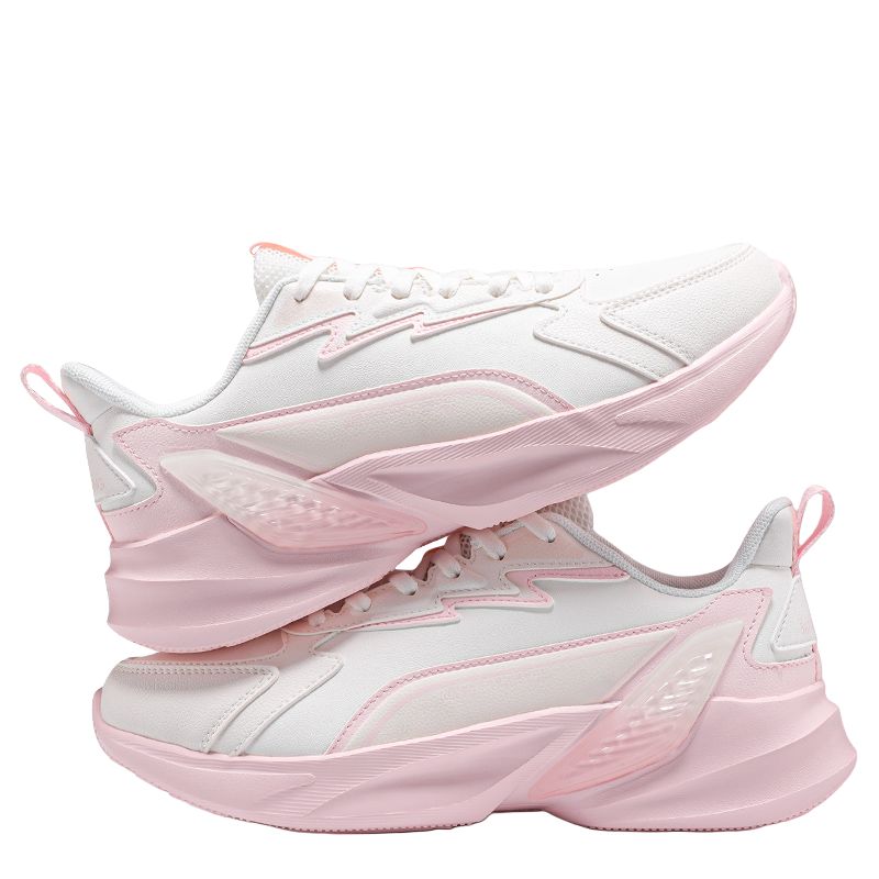 361° Slip Resistant Abrasion Resistant Low top Running Shoes Women’s White Pink