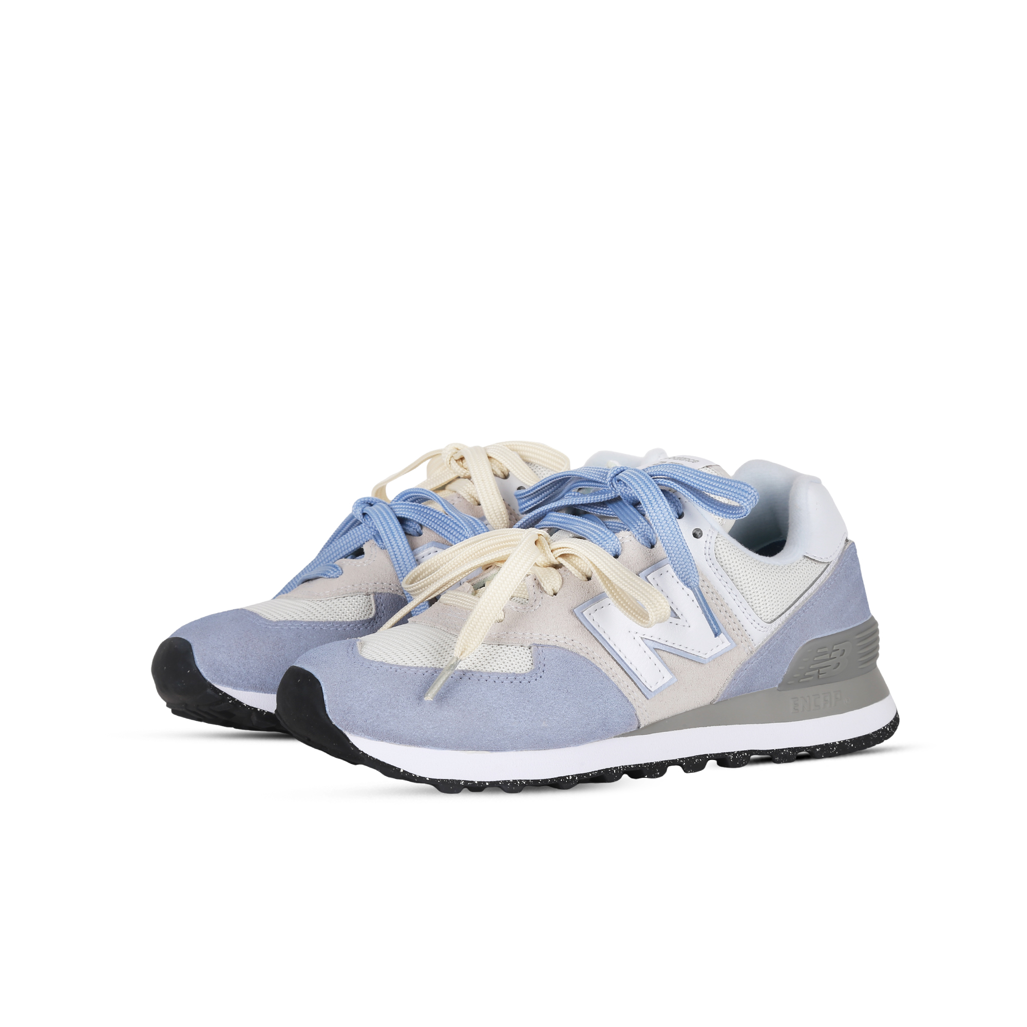 New Balance NB 574 Cushioning, Wear Resistant Low top Running Shoes Unisex Washed Blue