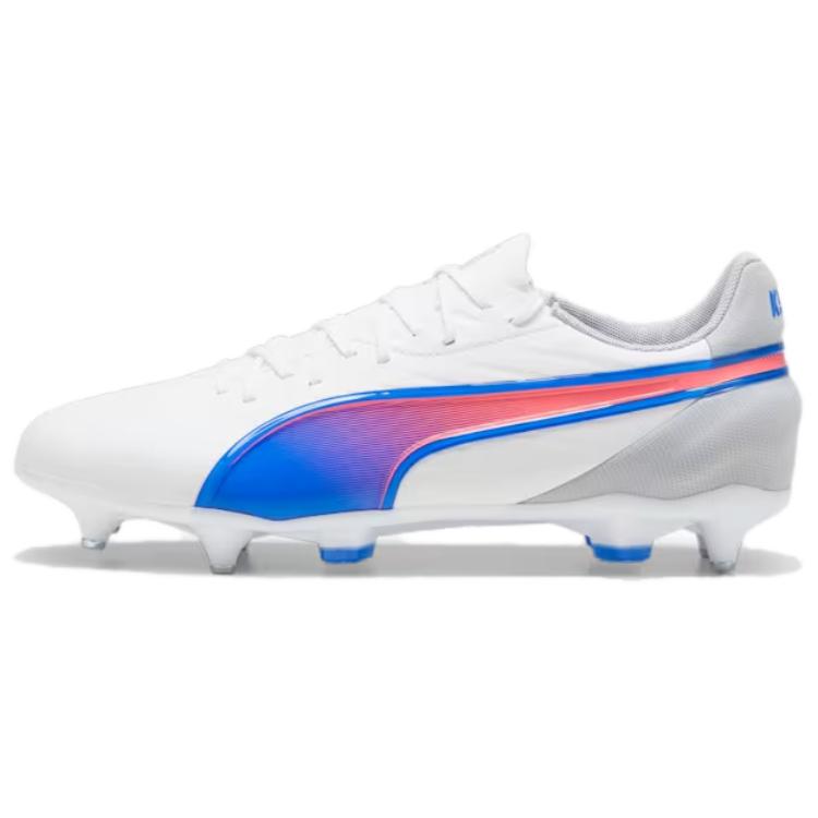 PUMA KING MATCH Comfortable And Lightweight Soccer Shoes Men's White Blue