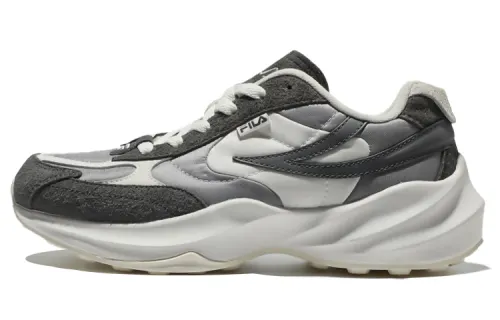 FILA Athleisure Textile, Artificial Leather Low top Running Shoes Unisex Gray
