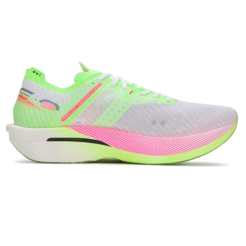 XTEP 160X 6.0 Fabric Cushioning Abrasion Resistant Breathable Low top Training Running Shoes Men’s White Pink Green