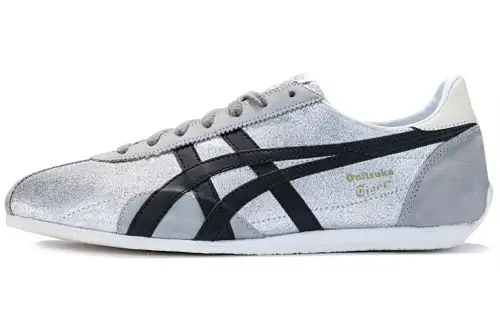 Onitsuka Tiger Runspark Cushioning Low top Marathon Running Shoes Unisex Silver Black