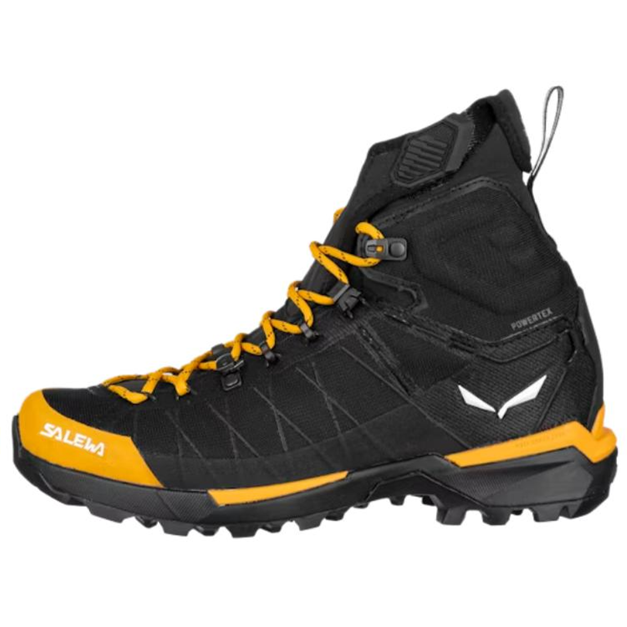 SALEWA POWERTEX Breathable Abrasion Resistant Breathable And Wear resistant Crew Outdoor Boots Men's Black Gold
