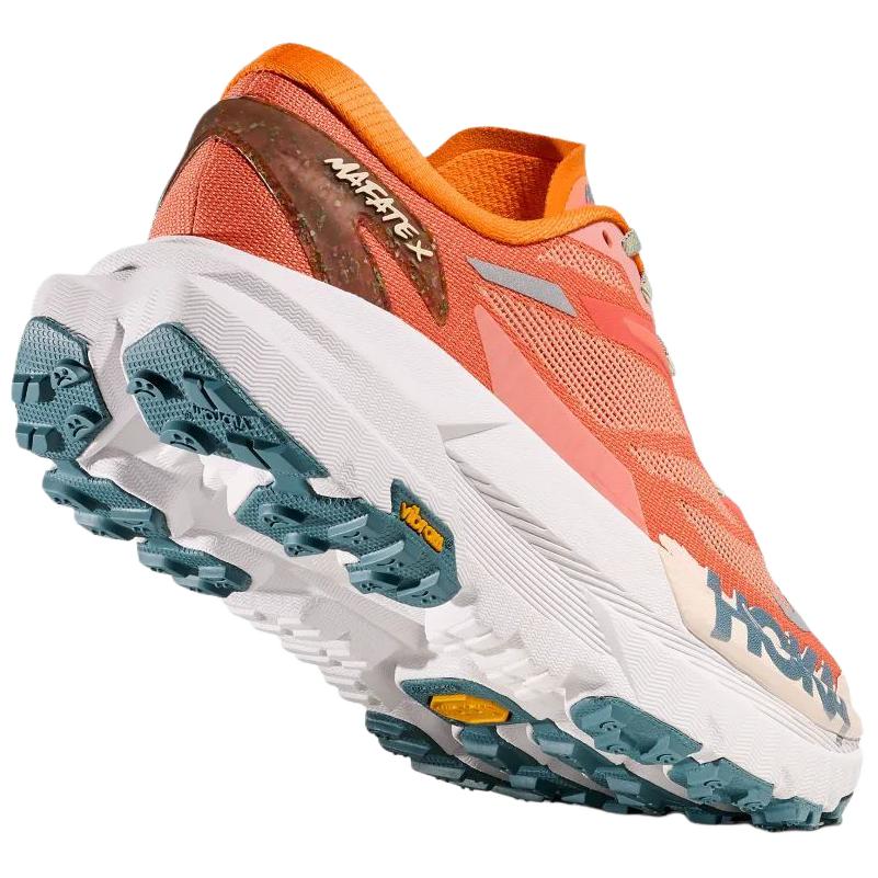 HOKA ONE ONE Mafate X Comfortable And Lightweight Low top Vibram Casual Trail Running Shoes Women’s Orange