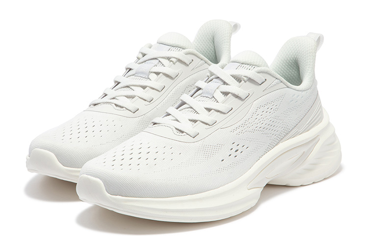 361° Blade Edge Cushioning Slip Resistant Abrasion Resistant Low top Running Shoes Women’s Gray White