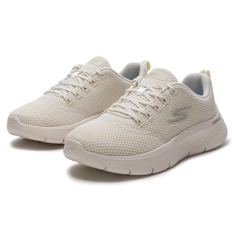 Skechers Go Walk Fle Cushioning Abrasion Resistant Breathable Low top Running Shoes Women’s Ecru