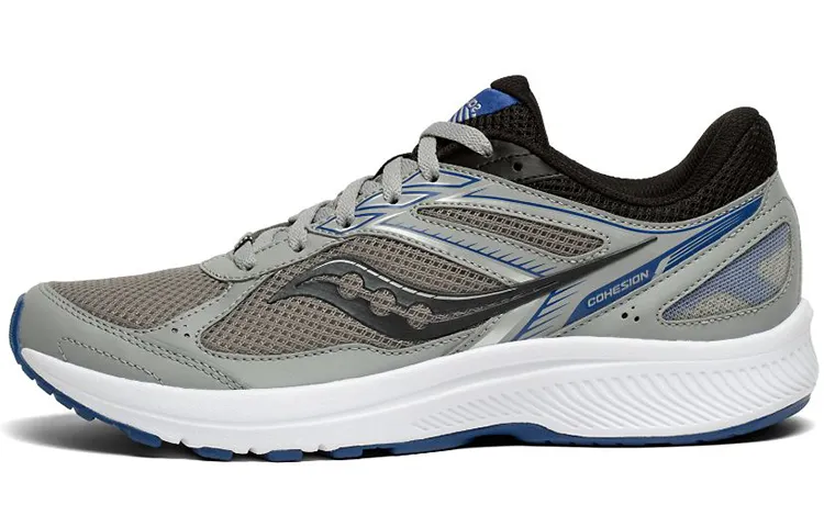 Saucony Cohesion 14 Classic Vintage Abrasion Resistant Slip Resistant Low top Running Shoes Men's Gray Standard M