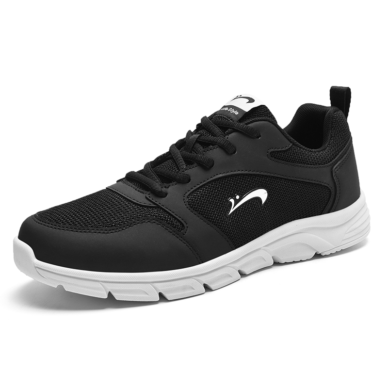 K bird Comfortable Cushioning Slip Resistant Low top Running Shoes Men’s White Black