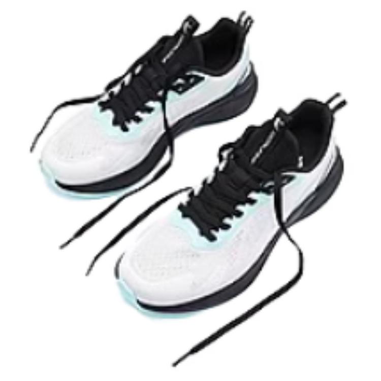 QIAODAN Cushioning Lightweight Low top Running Shoes Men’s White Black Green