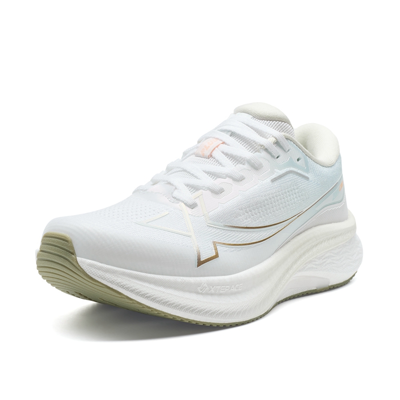 XTEP 2000km PLUS Textile Cushioning Slip Resistant Rebound Low top Training Sprint Running Shoes Women’s White