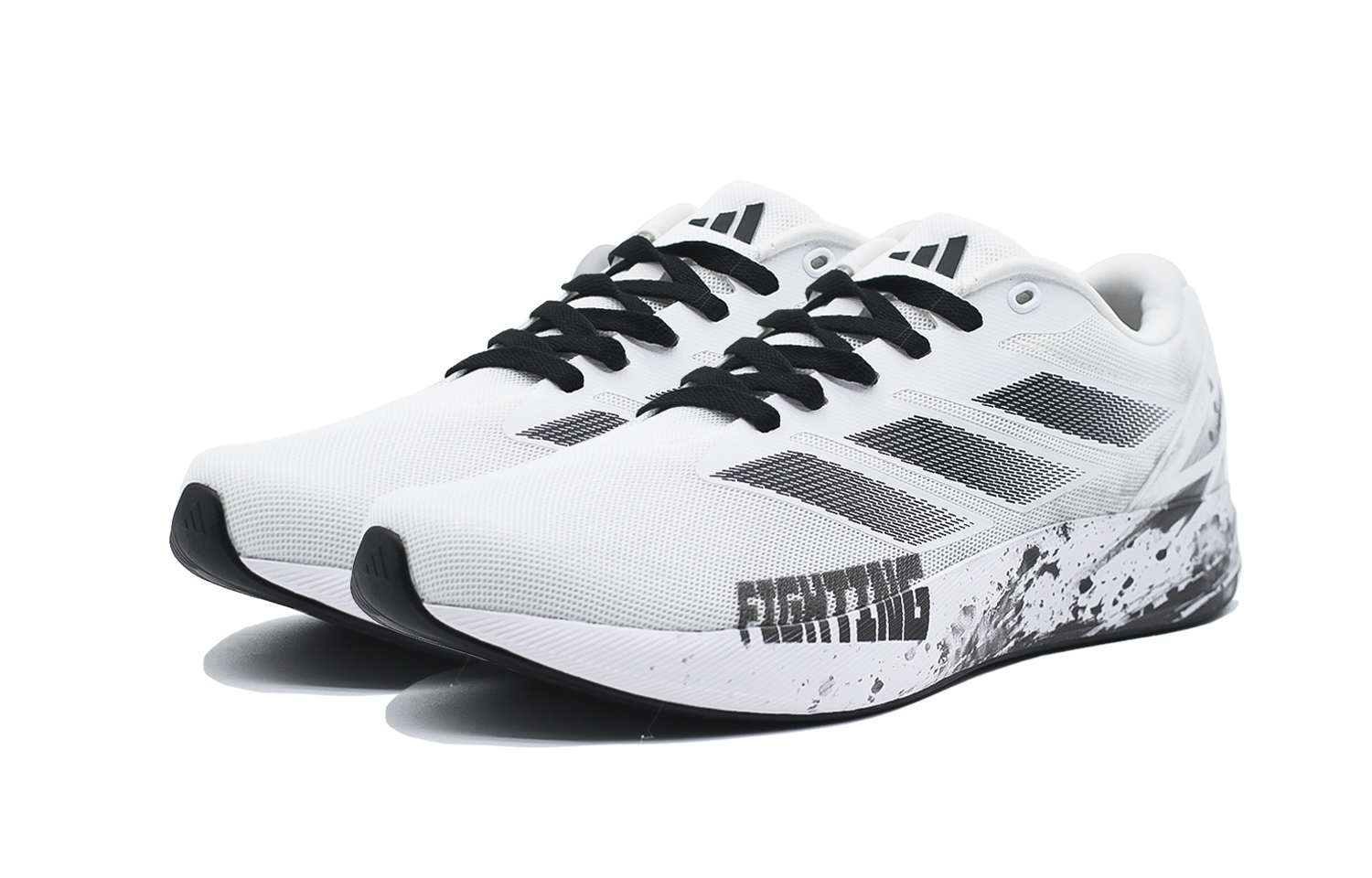 Adidas Duramo RC Mesh Cushioning Slip Resistant Abrasion Resistant Breathable Low top Running Shoes Unisex Black White