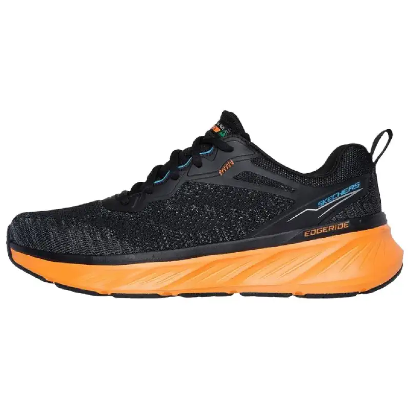 Skechers Relaxed Fit Abrasion Resistant Low top Running Shoes Men's Black Orange