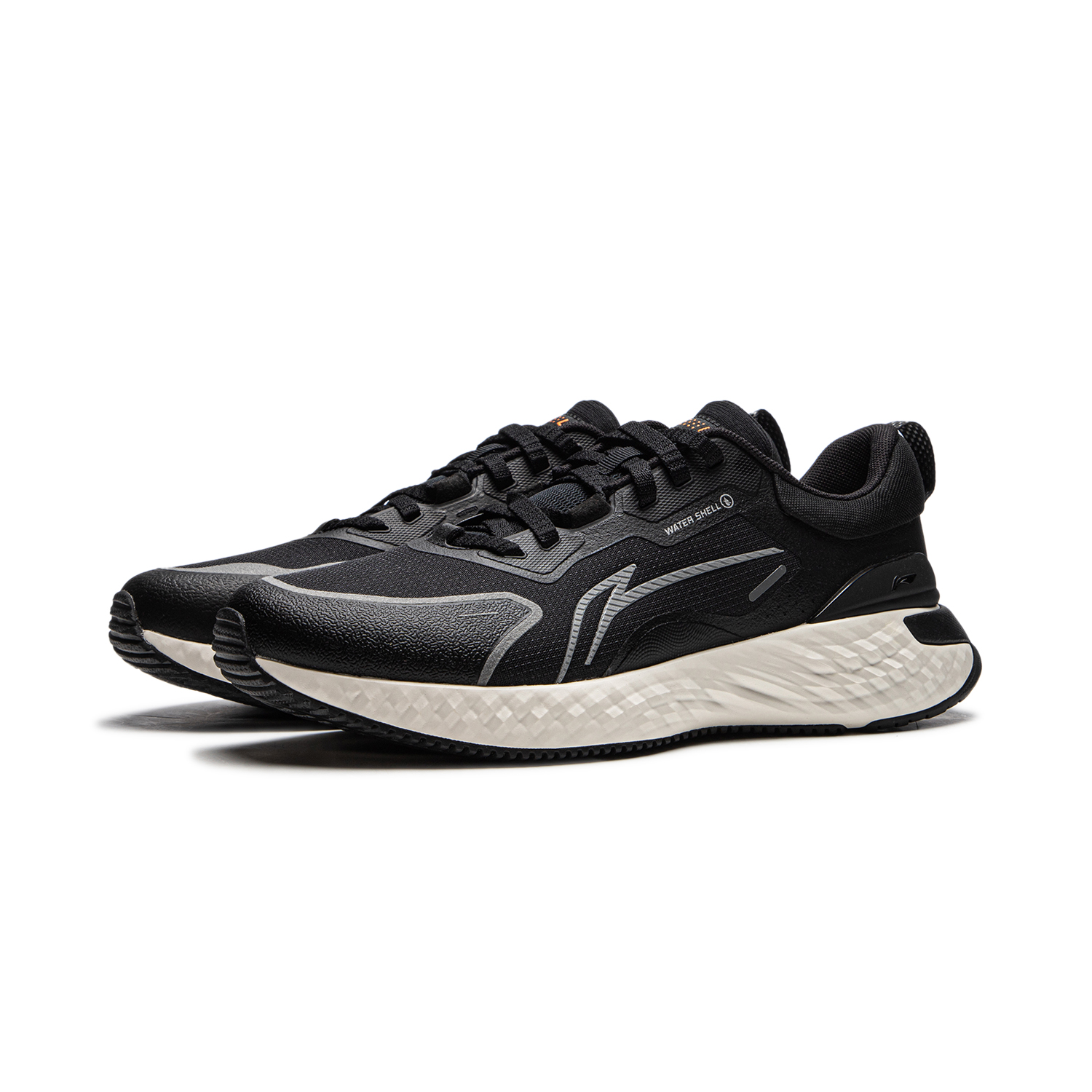 Li Ning Cloud Shield Synthetic Leather Low top Running Shoes Men’s Black White