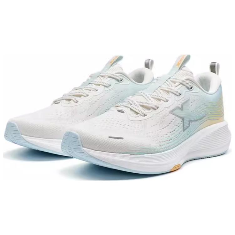 XTEP Cushioning, Wear Resistant Low top Running Shoes Women’s White Blue Orange