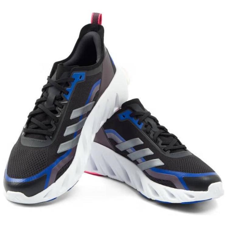 Adidas Cushioning Breathable Cushioning Breathable Low top Running Shoes Unisex Black Purple