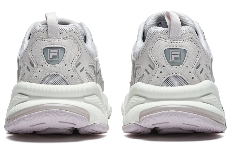 FILA FUSION Rjv D Synthetic Leather, Textile Low top Casual Running Shoes Women’s Gray Purple Silver
