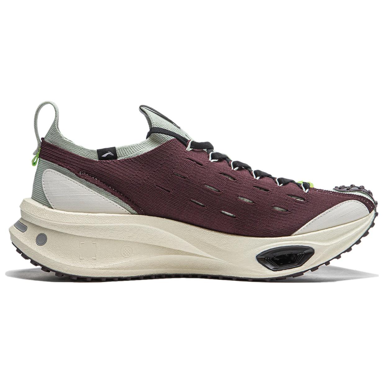 Li Ning Cushioning Slip Resistant Low top Running Shoes Unisex Umber Green