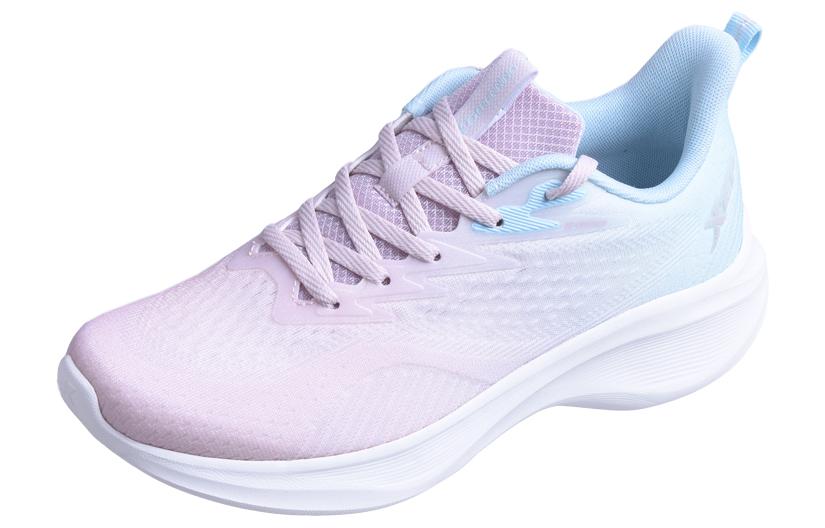 XTEP Cushioning Slip Resistant Abrasion Resistant Low top Running Shoes Women’s Blue Pink