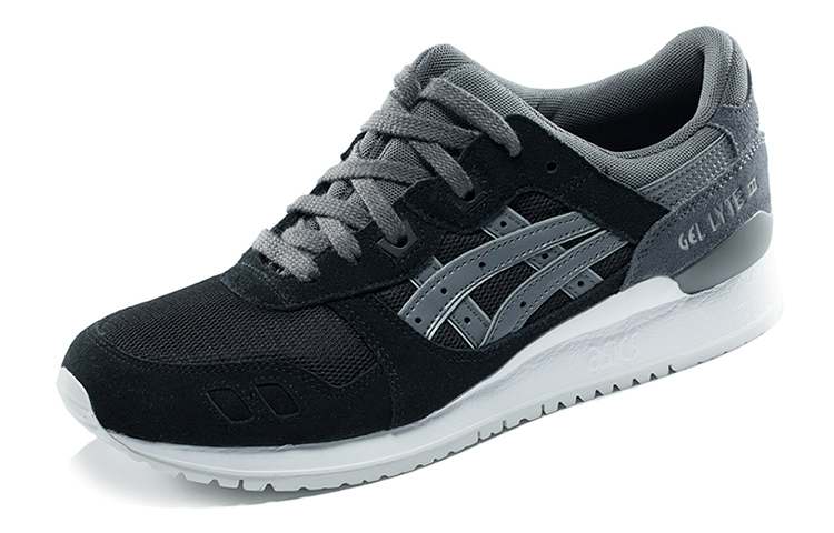 Asics Gel Lyte Comfortable Low top Running Shoes Unisex Black Charcoal Gray