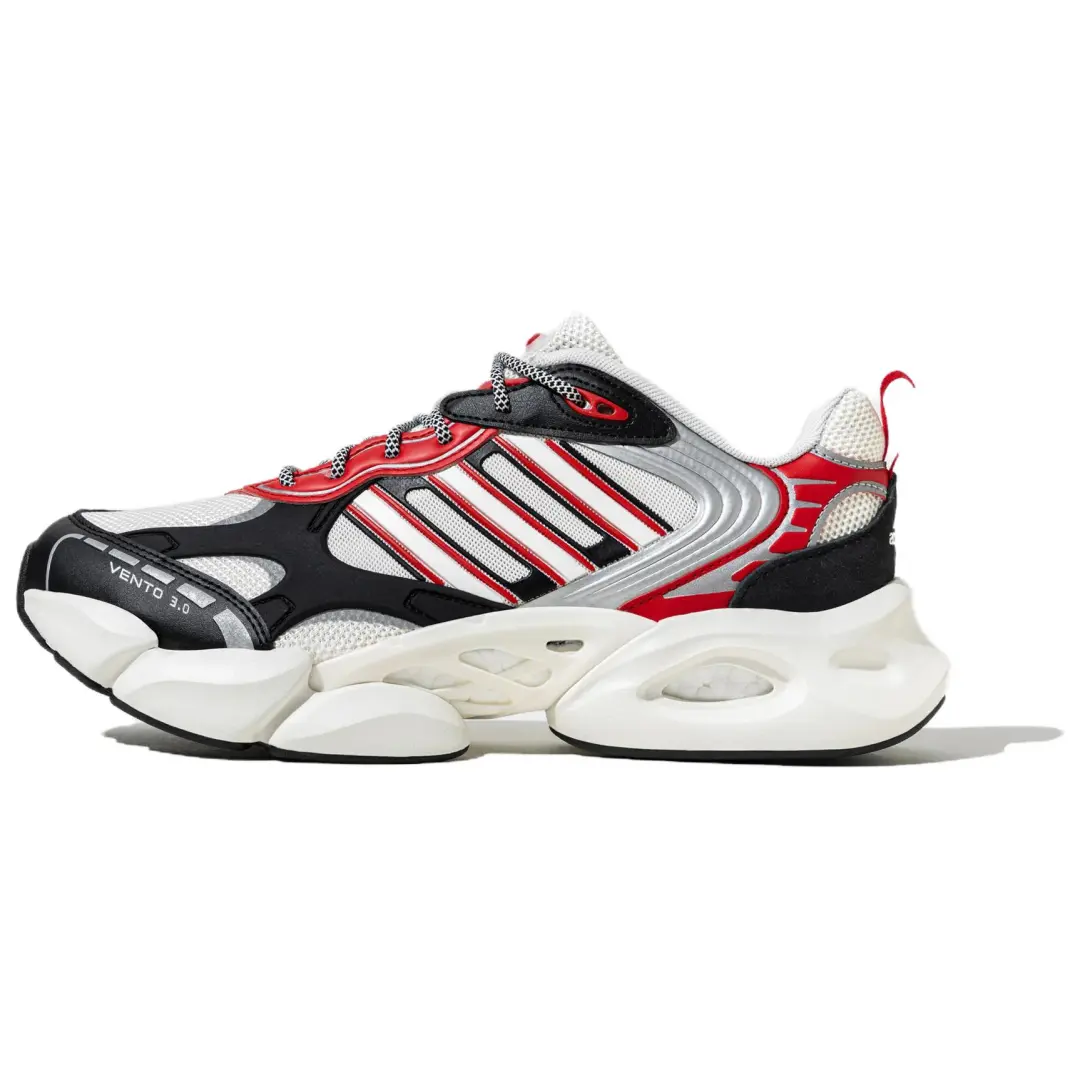 Adidas CLIMACOOL VENTO 3.0 Slip Resistant Abrasion Resistant Low top Running Shoes Men's White Red Black