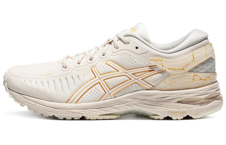 Asics Metarun comfortable and versatile fabric synthetic leather low-top training running shoes women's platinum