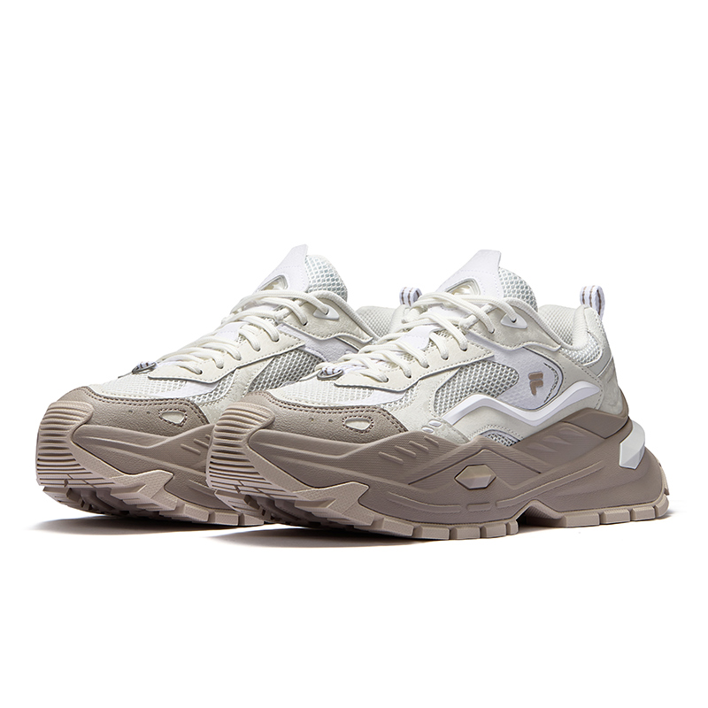 FILA FUSION BIANCO IV Candy Shoes 4 Textile, Synthetic Leather Low top Running Shoes Women’s Gray Brown