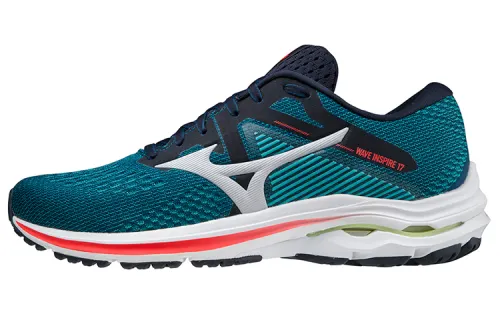 Mizuno Wave Inspire 17 Running Shoes Men's Low Top Blue/Green
