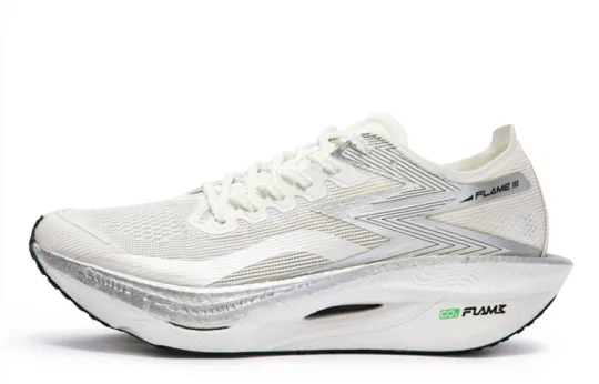 361° Flame 3 Low top Marathon Training Running Shoes Unisex Silver White