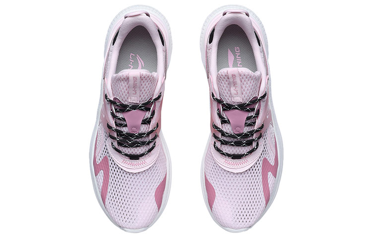 Li Ning Liuyun Slip Resistant Abrasion Resistant Low top Running Shoes Women’s White Pink