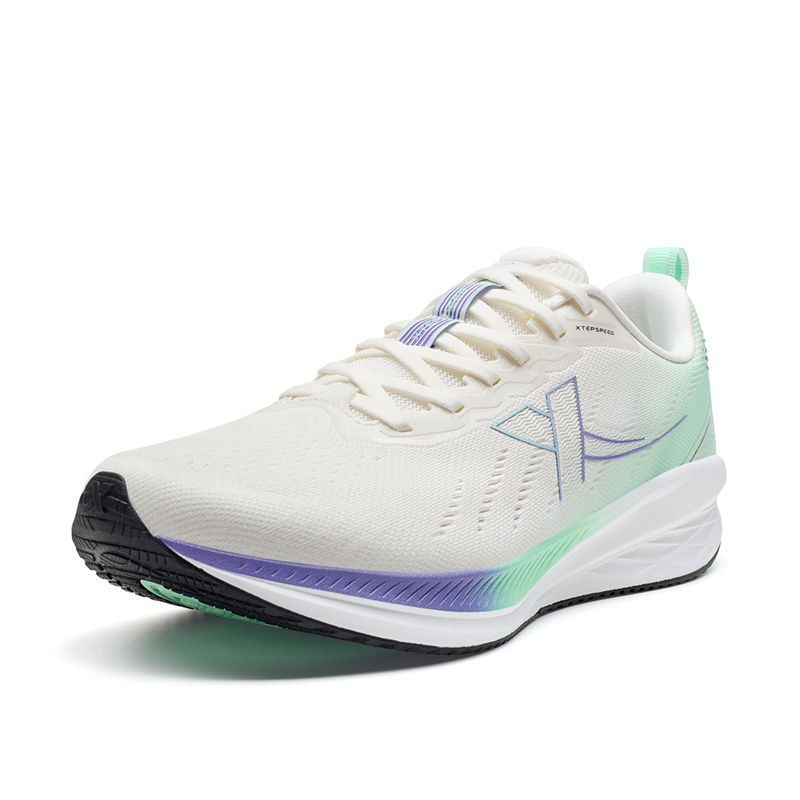 XTEP 5.0LITE Cushioning Rebound Low top Running Shoes Men’s White Purple Green