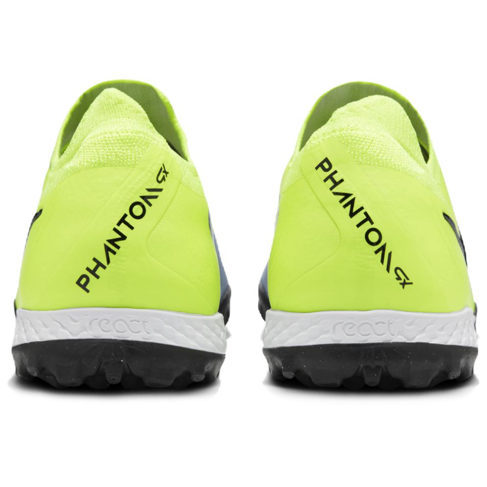 Nike Phantom GX 2 Pro TF Turf Synthetic Leather Soccer Shoes Unisex Yellow Gray