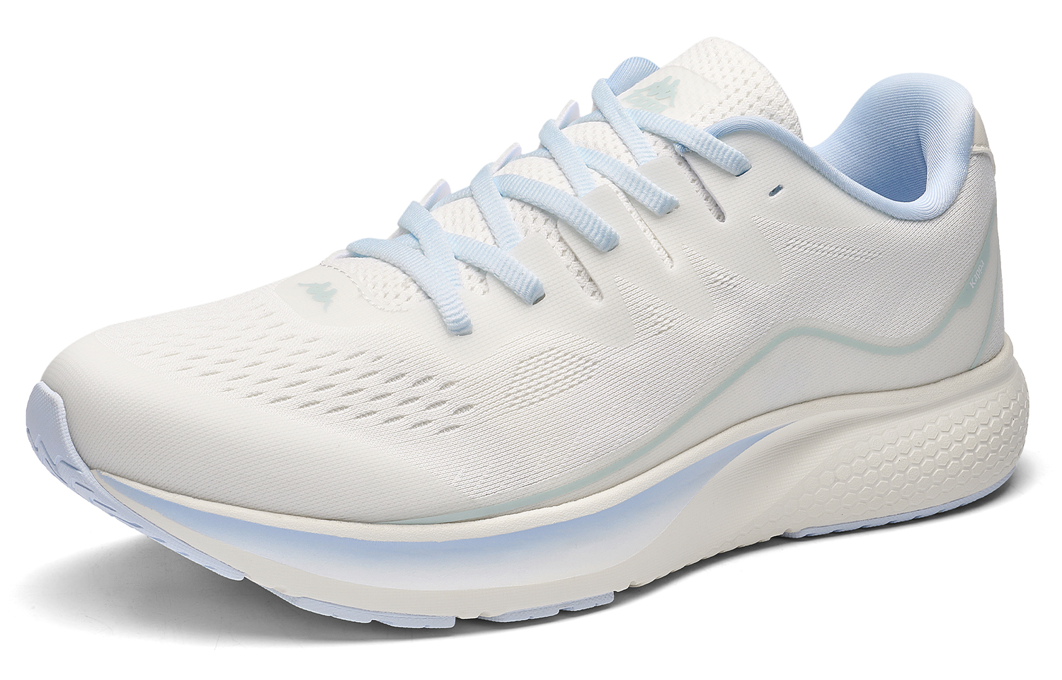 Kappa Cushioning Rebound Lightweight Breathable Slip Resistant Low top Running Shoes Unisex White Blue