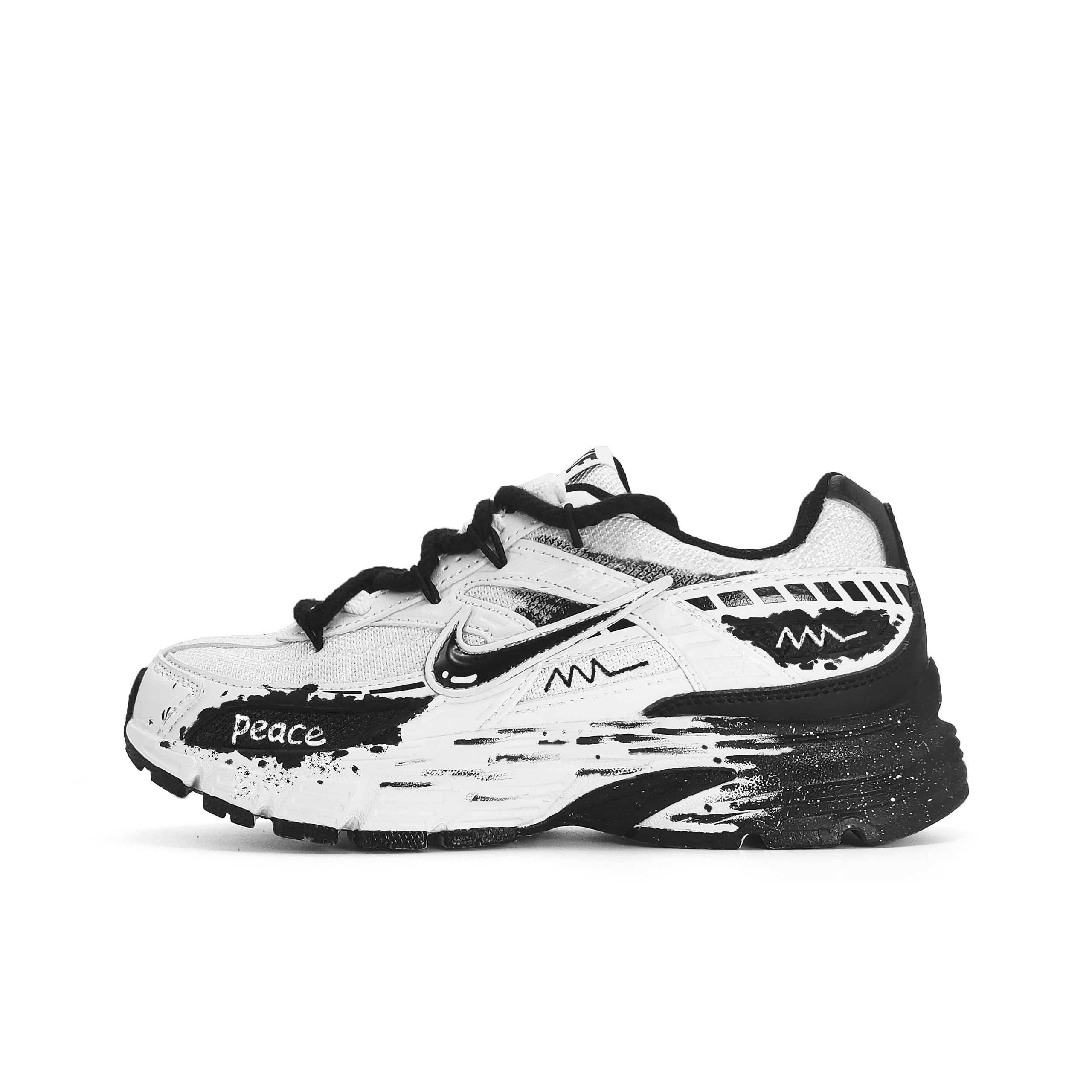 Nike Initiator Mesh Low top Running Shoes Unisex Black White