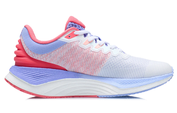 Li Ning YueYing Slip Resistant Abrasion Resistant Low top Running Shoes Women’s White Red Purple