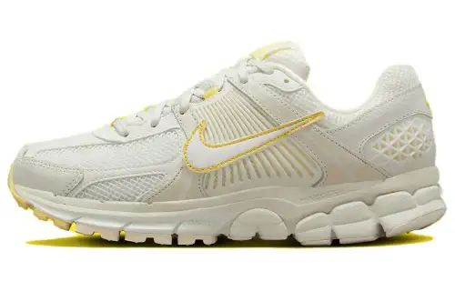 Nike Zoom Vomero 5 Abrasion Resistant Breathable Low top Running Shoes Women's Beige Yellow