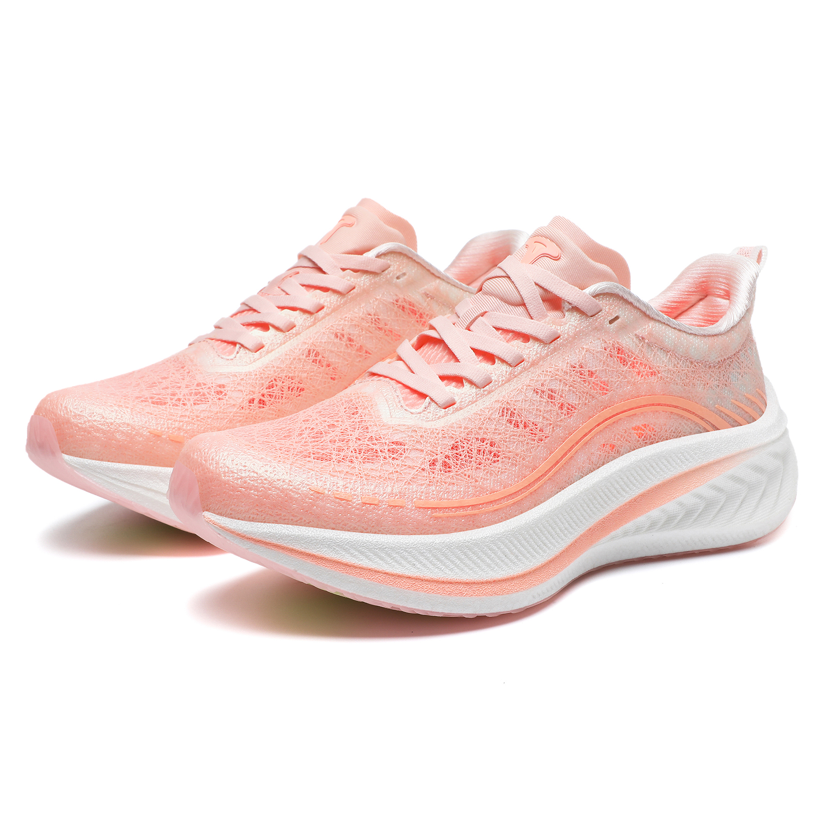 TREEPERI Cushioning Anti-Slip And Wear-Resistant Low-Top Marathon Running Shoes Women’s Elegant Pink