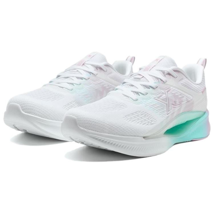 XTEP Breathable And Lightweight Low top Casual Running Shoes Women’s White Purple Green